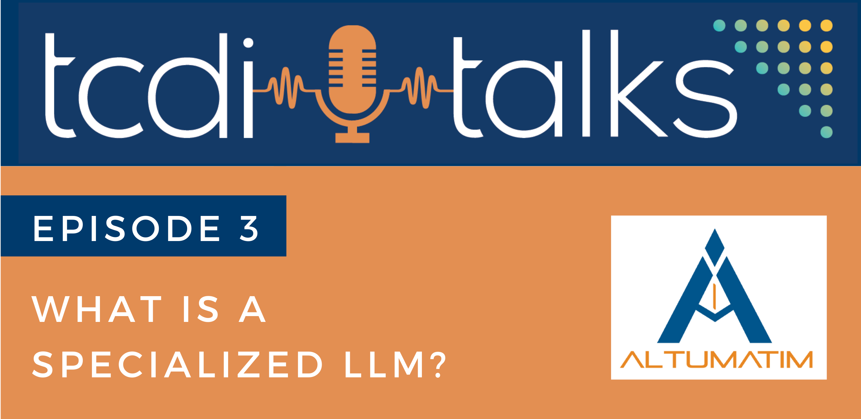 TCDI Talks, Episode 3: What is a Specialized LLM?