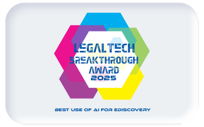2025 Best Use of AI in eDiscovery Award Badge